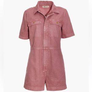 Madewell Garment Dyed Coverall Romper worn twice